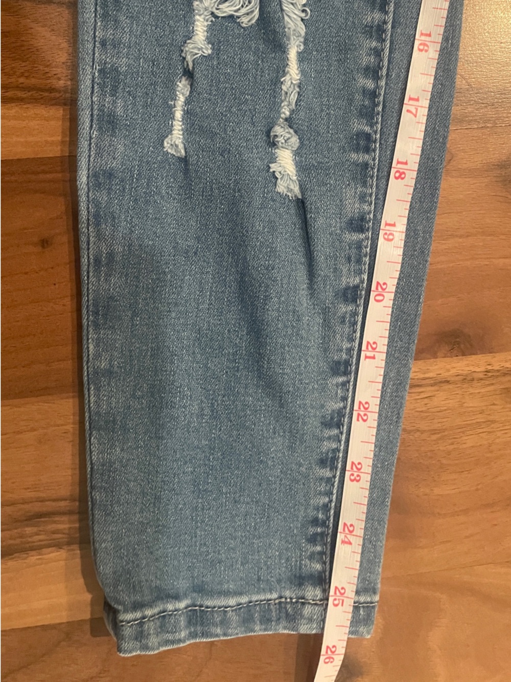 WAX Size 7 Ripped Distressed High-Rise Skinny Women's Light Blue Jeans - Picture 16 of 16